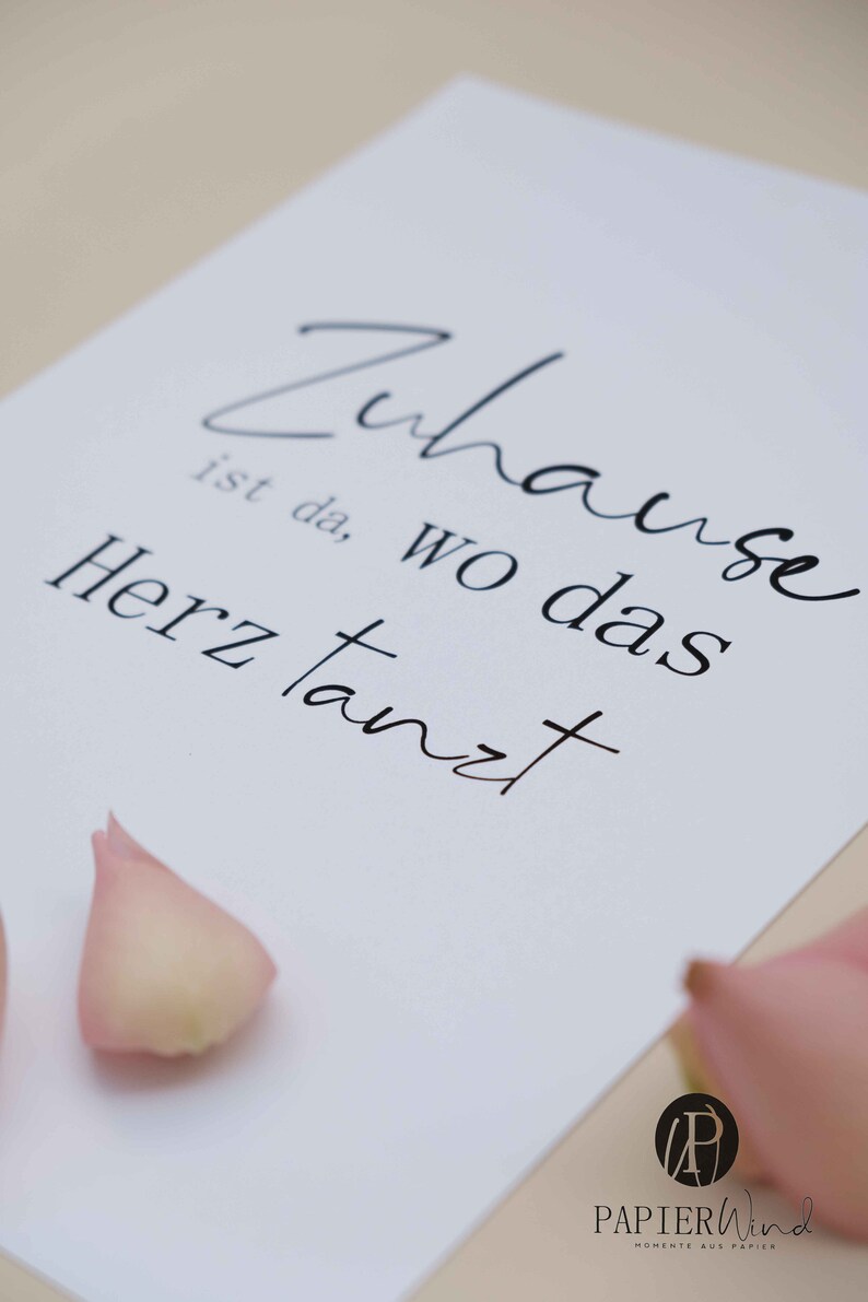 Bild mit Spruch Zuhause ist da wo das Herz tanzt Etsy