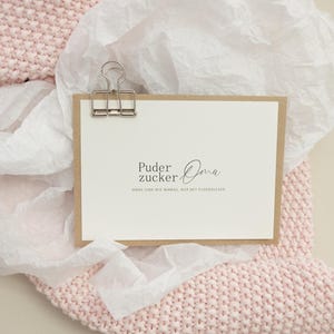 Postkarte "PuderzuckerOma" | Geschenk Oma, Geburtstagsgeschenk, Weihnachtsgeschenk Oma, Muttertag, PapierWind
