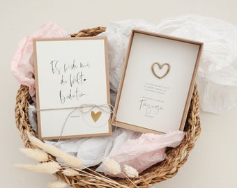 Trauzeugin fragen: Geschenkbox LENI GOLD WEDDING "Möchtest du meine Trauzeugin werden?"| Trauzeugin werden, Hochzeit, Geschenk, Weihnachten