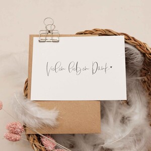Postkarte "Vielen lieben Dank" | Grußkarte, Geschenk beste Freundin, Geschenk Trauzeugin, Patentante, Geburtstagsgeschenk, PapierWind