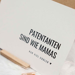 Postkarte SAM Patentanten sind wie Mamas nur viel cooler Tante, Geburtstagsgeschenk Patentante, Taufe, Weihnachtsgeschenk, PapierWind Bild 9