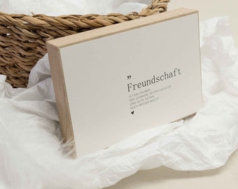 Bild "Freundschaft" | Geschenk beste Freundin, Trauzeugin, Hochzeit, Patentante, Weihnachten, Geburtstag, Geburtstagsgeschenk, PapierWind