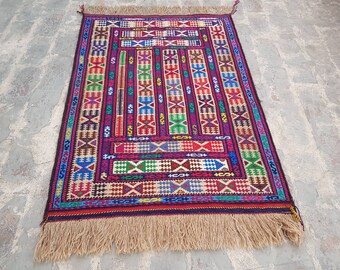 12.9 x 7.8 フィート maimana ヴィンテージ キリム ラグ トライバル