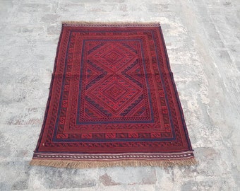 12.9 x 7.8 フィート maimana ヴィンテージ キリム ラグ トライバル