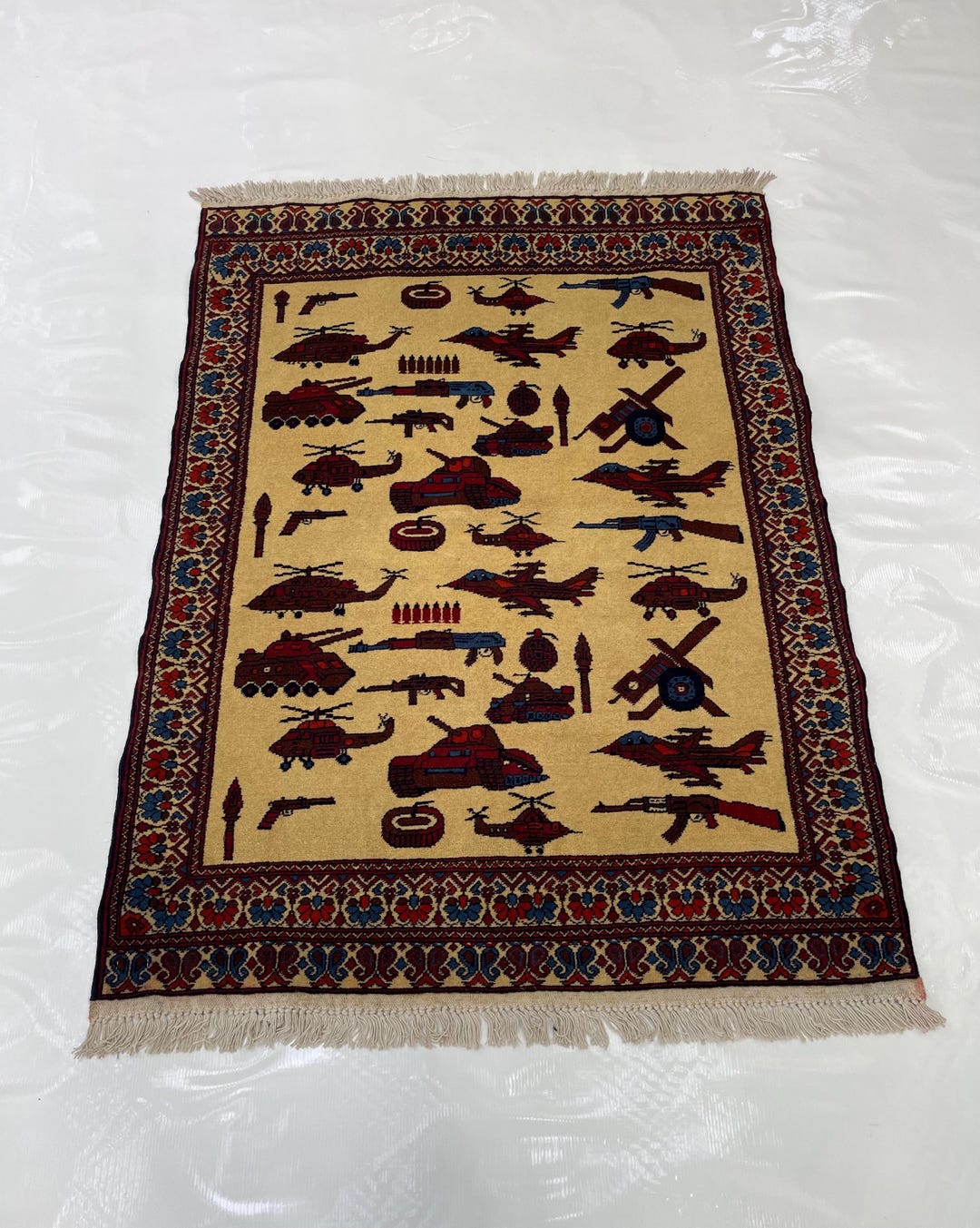 Vfw Rugs 134x100 Cm Afghan War Rug Wool War Rug Beautifully Made Merinos War Rug ...