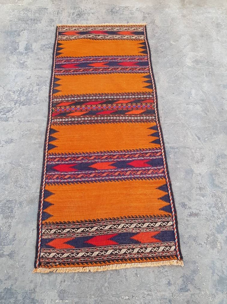 5x2 feet Handmade Afghan kilim nice quality wool kilim flat weavetapestry runner