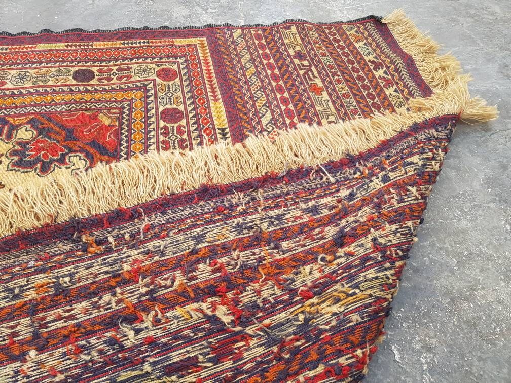6 44 Feet Handmade Afghan Maliki Kilim Nice Wool Rug kilim Ethnic 6-44-feet-handmade-afghan-maliki-kilim-nice-wool-rug-kilim-ethnic