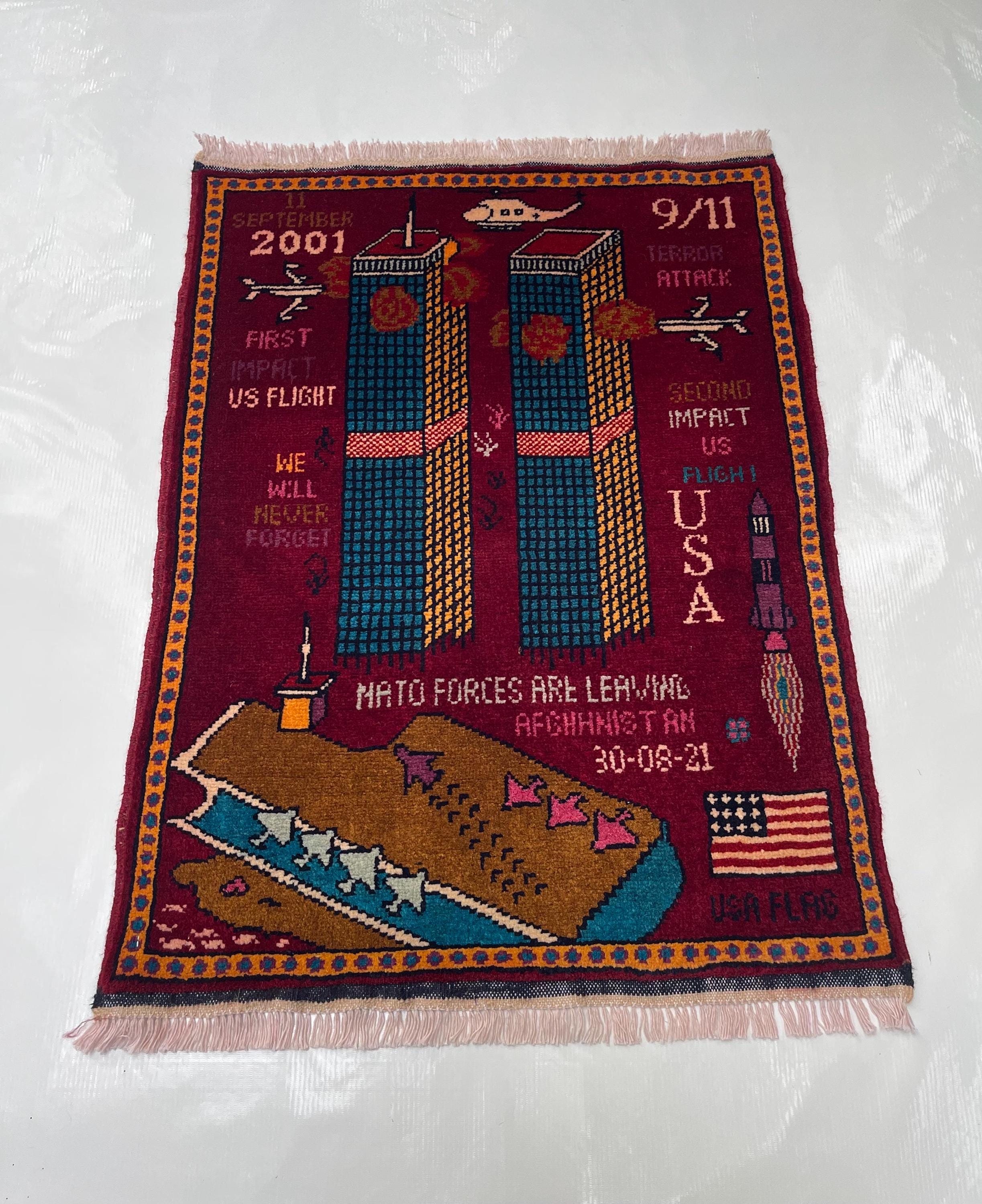 86x64 Cm Handmade Afghan War Rug Wool Rug Oriental Rug Merinos