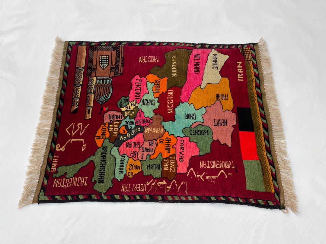 85x70 Cm Ethnic Rug Afghan War Art Rug Wool War Rug Tribal Handicrafts ...