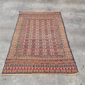 4&#39;10x3&#39;1 ft Afghan kilim nice quality wool kilim rug flat weave decorative kilim handmade kilim rug