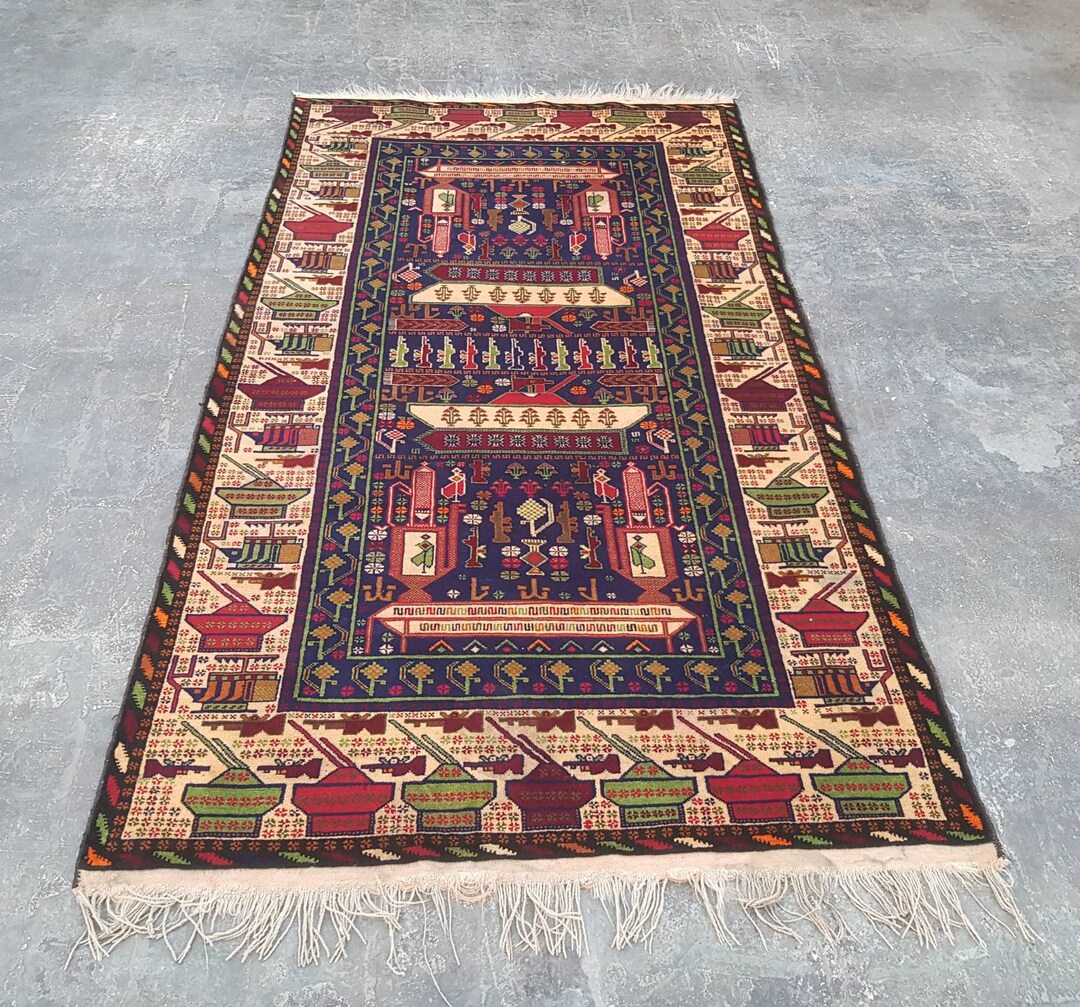 Shindand Rug 7x4 Ft Handmade Afghan Beloch War Rug Wool Rug Shindand Wool Rug ...