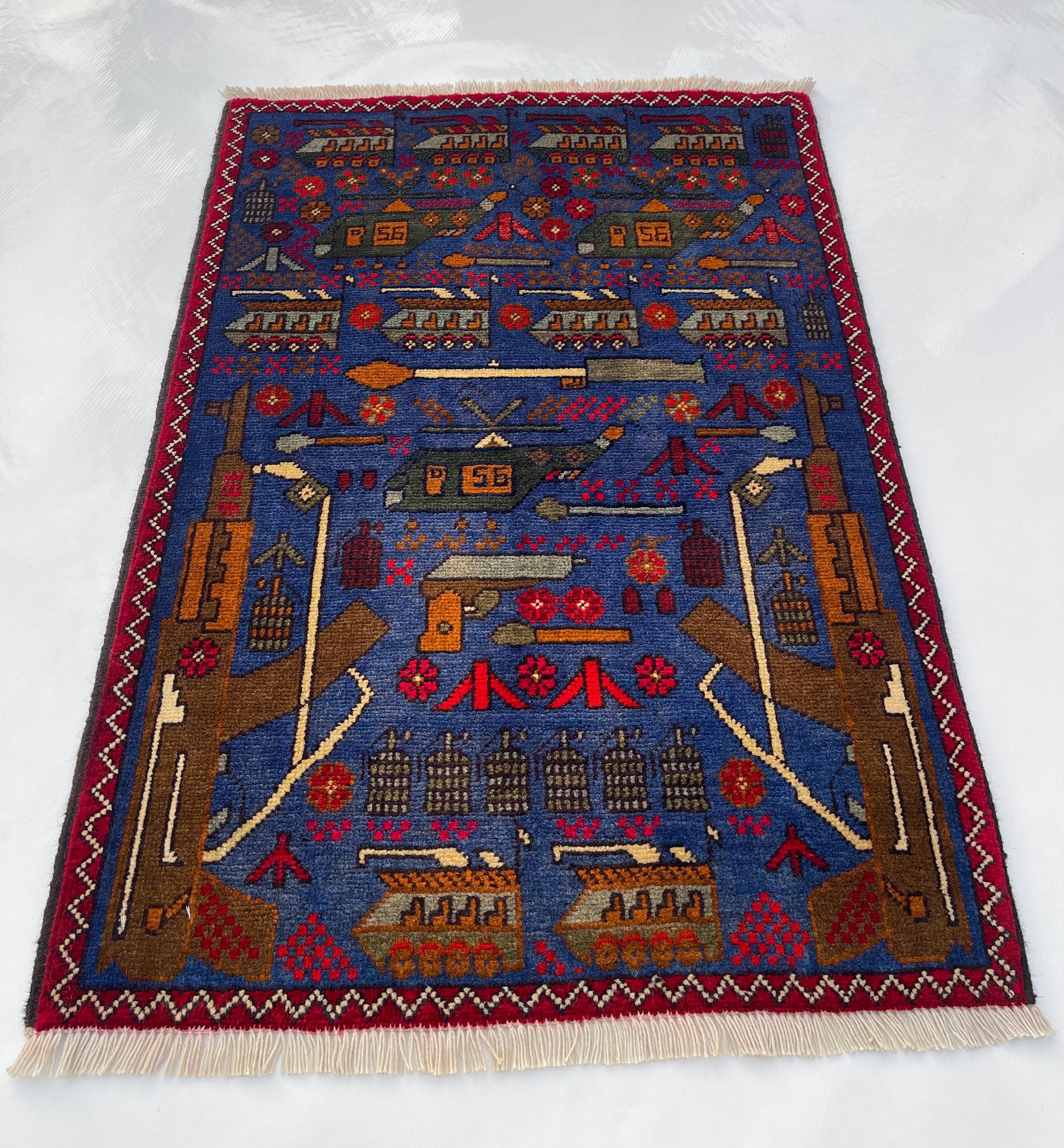 Buy Silk Afghan Rugs Online In India - Etsy India