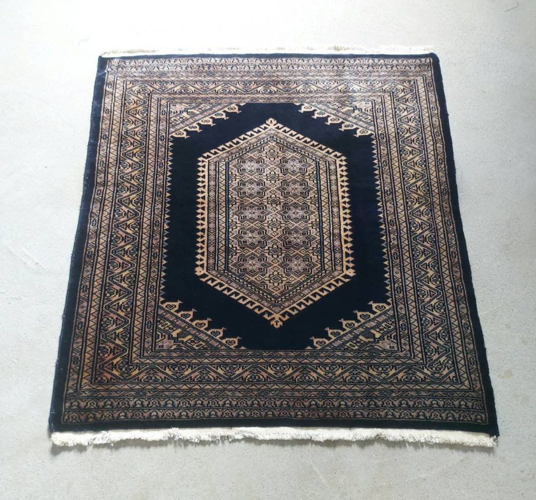 3x3ft Classic Pakistani Square Handmade Wool Rug Oriental Rug Small Rug ...