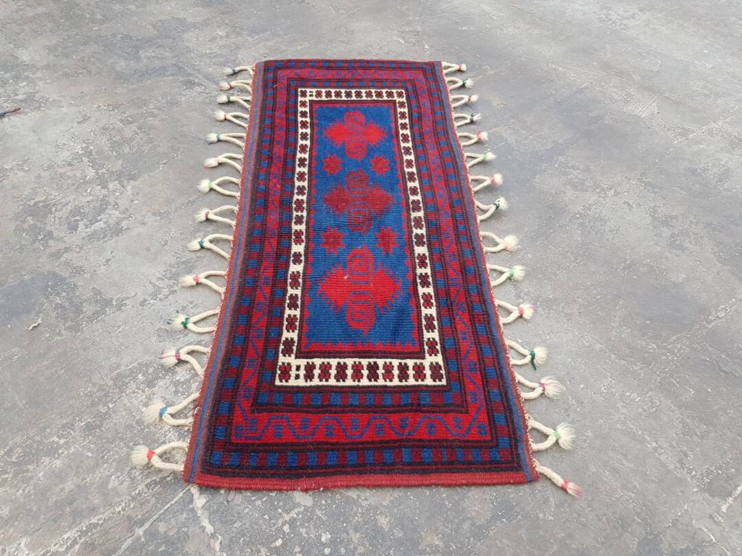 Syrian Rug Small 96x40 Cm Handmade Rug Best Wool Rug Small Oriental Rug Vintage Doormat ...