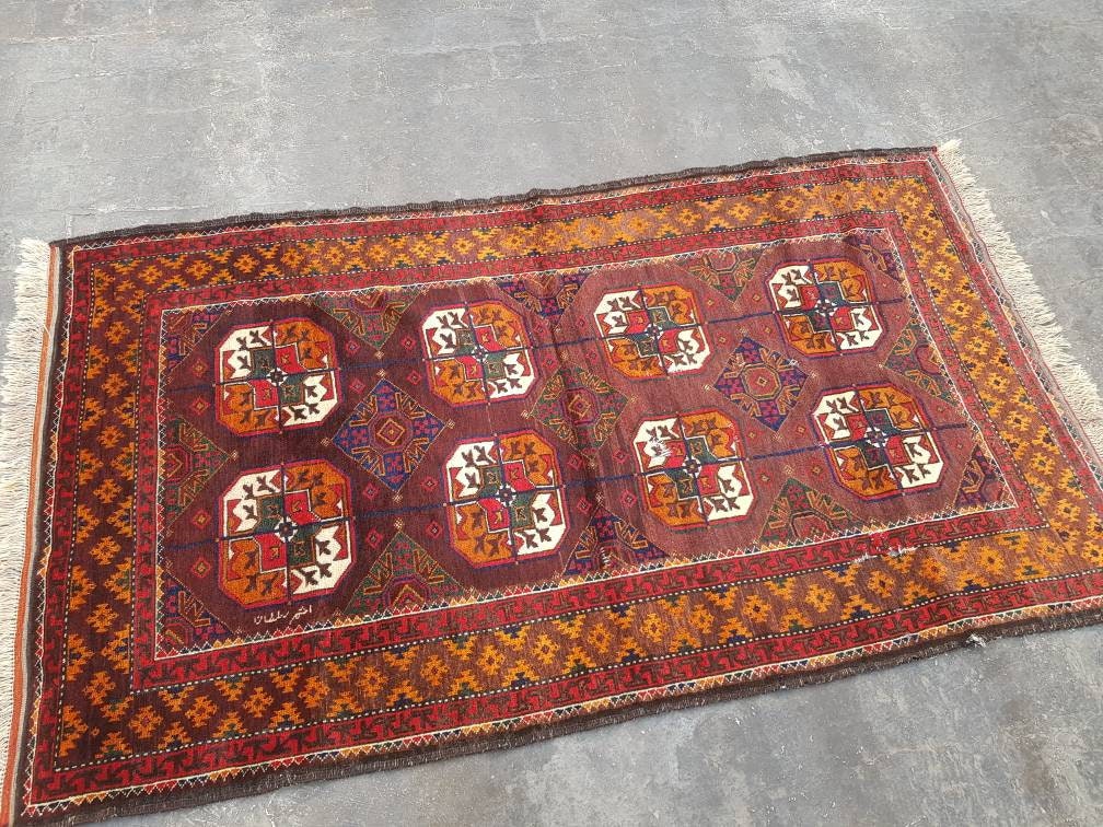 Alfombra baluch afgana hecha a mano de Etsy España