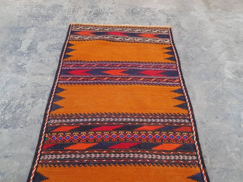 5x2 feet Handmade Afghan kilim nice quality wool kilim flat weavetapestry runner