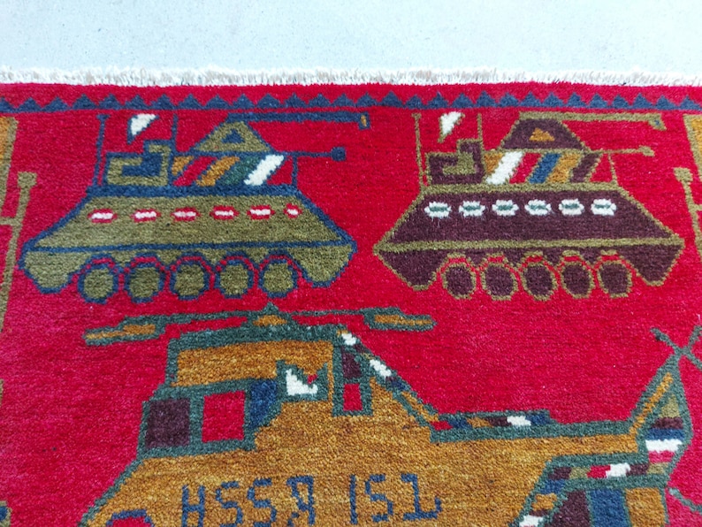 68x42 Cm Handmade Afghan War Rug Wool Rug Oriental Mini Rug Etsy