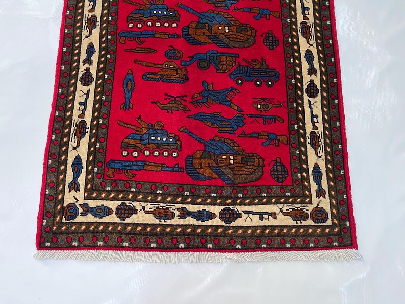 Millitary Rugs 130x84 Cm Afghan War Rug Wool War Rug Beautifully Made Merinos War Rug ...