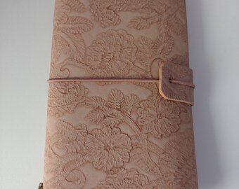 Travelers Notebook Floral Rosa