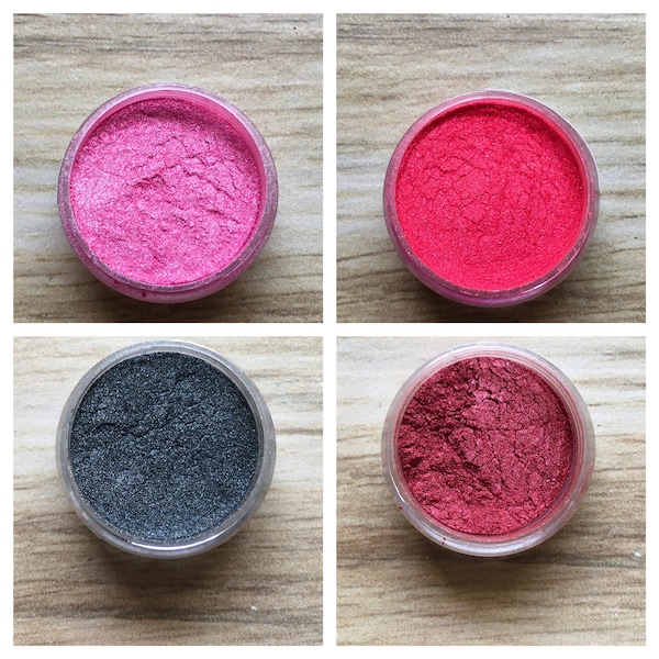 Safe Mica Powder for resin polymer clay makeup slime eye shadows nails,Pink Red Grey Silver Burgundy Mica Pigment Powder for DIY projects