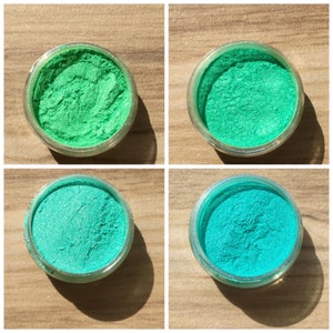 Safe Mica Powder for resin polymer clay makeup slime eye shadows nails,Bright Green Mica Pigment Powder for DIY projects,Natural Mica Powder