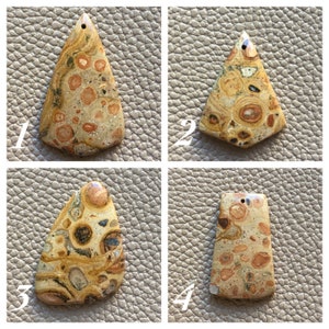 Natural Leopardite Jasper Cabochon, Genuine Leopardite Jasper Gemstone Pendant Flat Back, Loose Gemstone Pendant