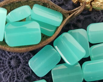 1/10/20 pcs Natural Genuine Jade Rectangular Beads 18x13x6 mm, Natural Stone Jade Drop Beads 10x14 mm, Blue White Green Pink Jadeite Beads