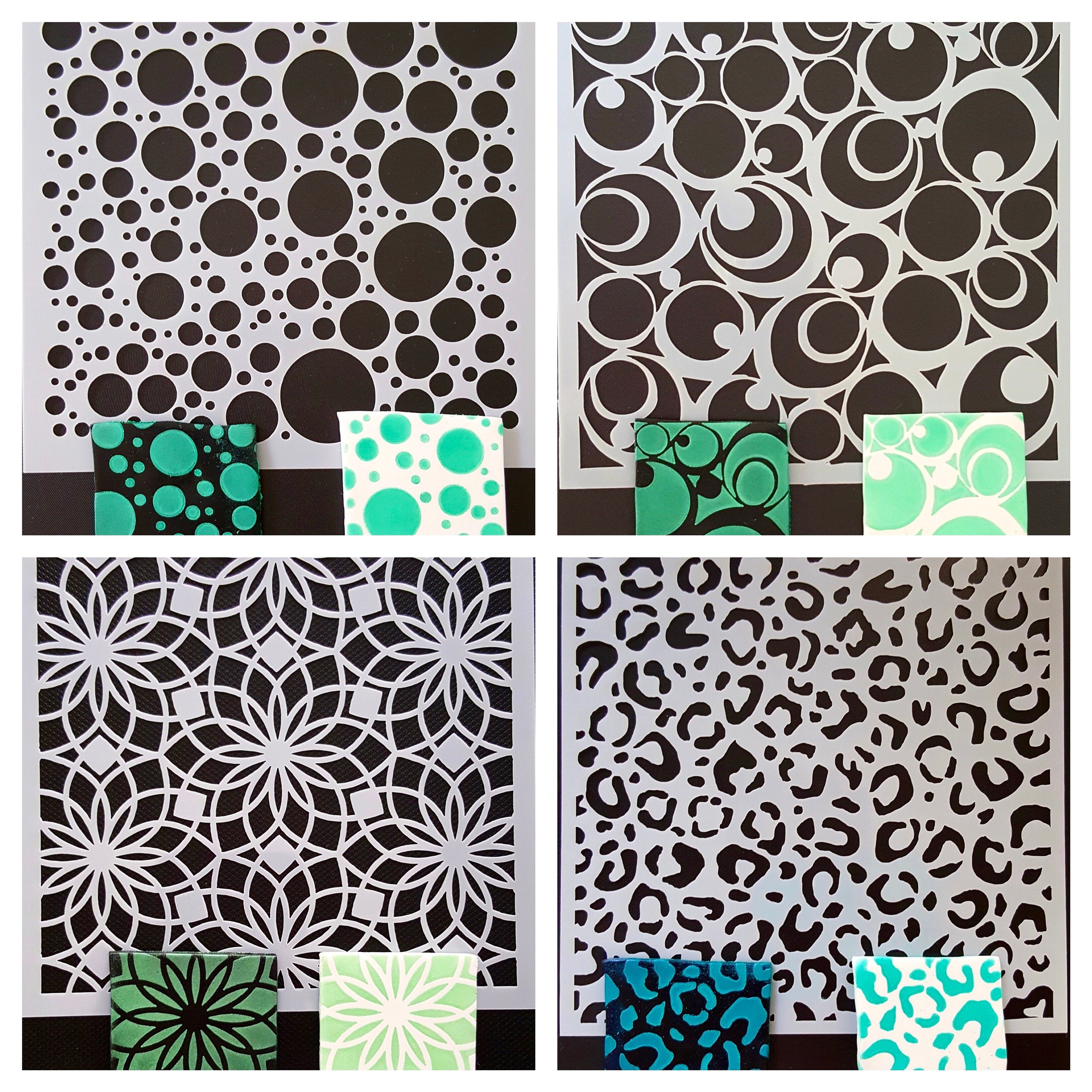 Silkscreen Stencils for Polymer Clay Resin,plastic Stencils 13x13 Cm