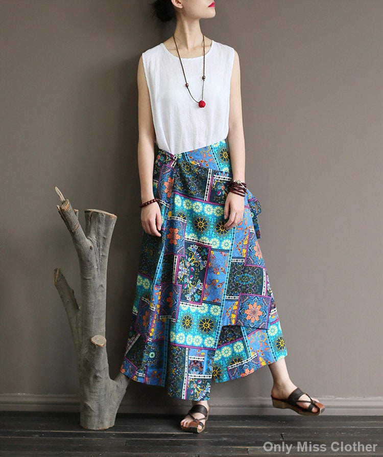 Linen Wrap Skirtwrap Skirt From Natural Linenskirts for Etsy