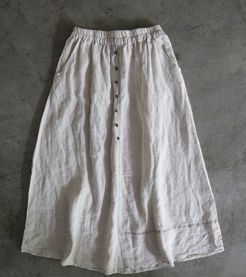 Alu Linen Skirt - Natural