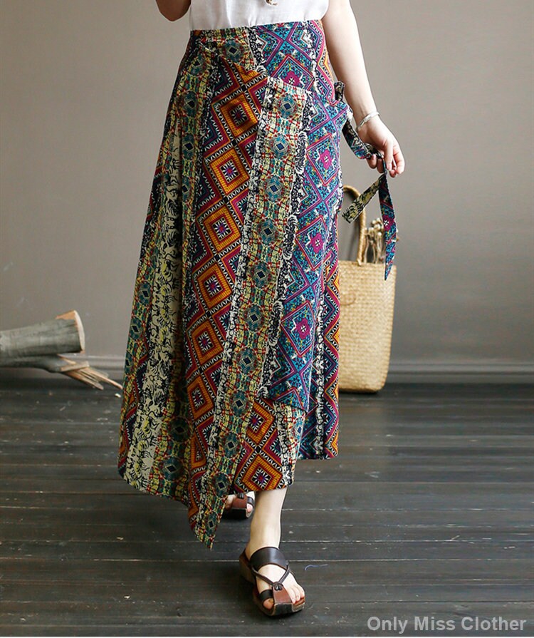 Linen Wrap Skirtwrap Skirt From Natural Linenskirts for Etsy