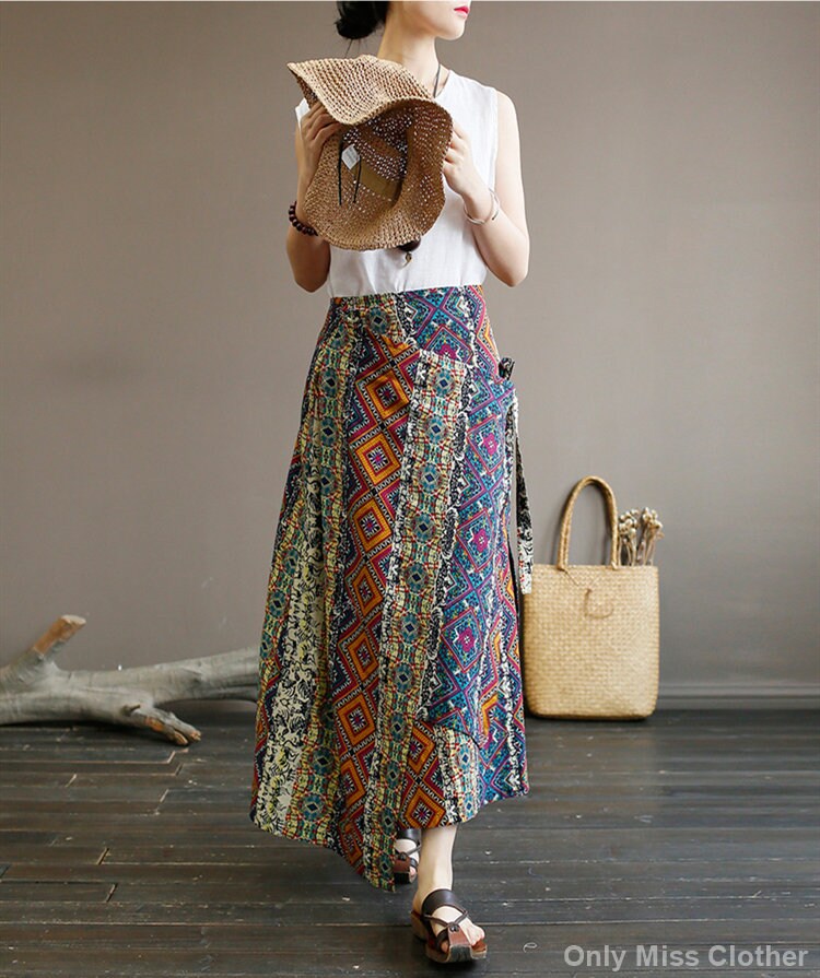 Linen Wrap Skirtwrap Skirt From Natural Linenskirts for Etsy