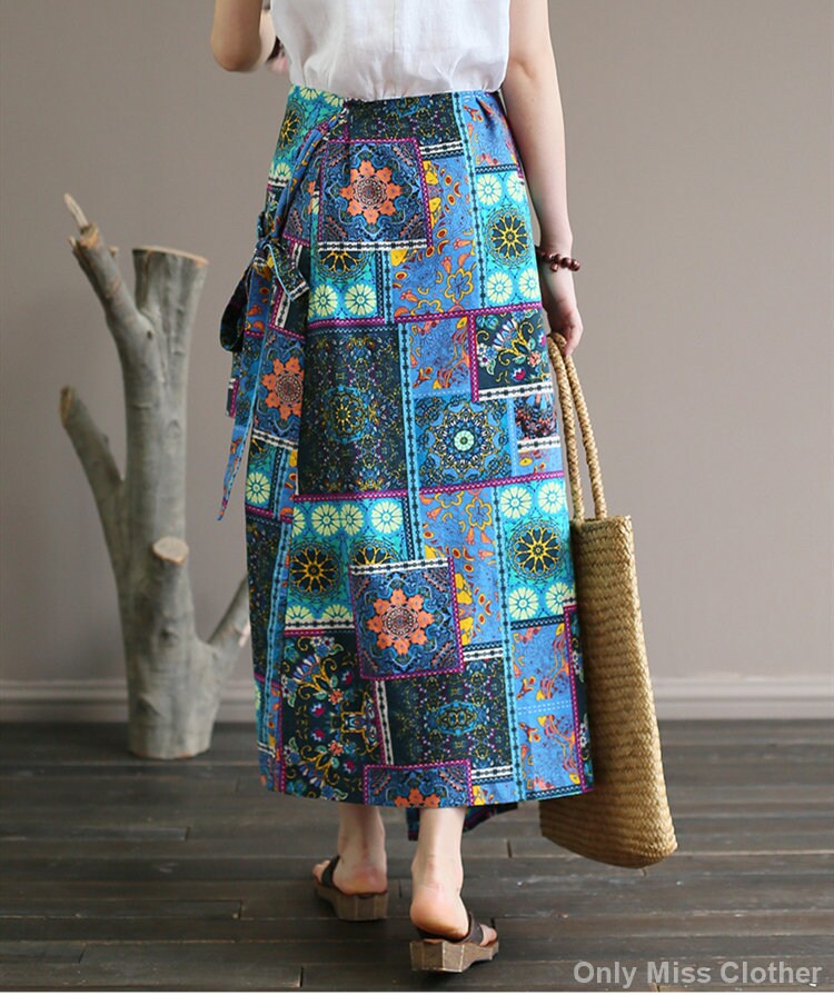 Linen Wrap Skirtwrap Skirt From Natural Linenskirts for Etsy