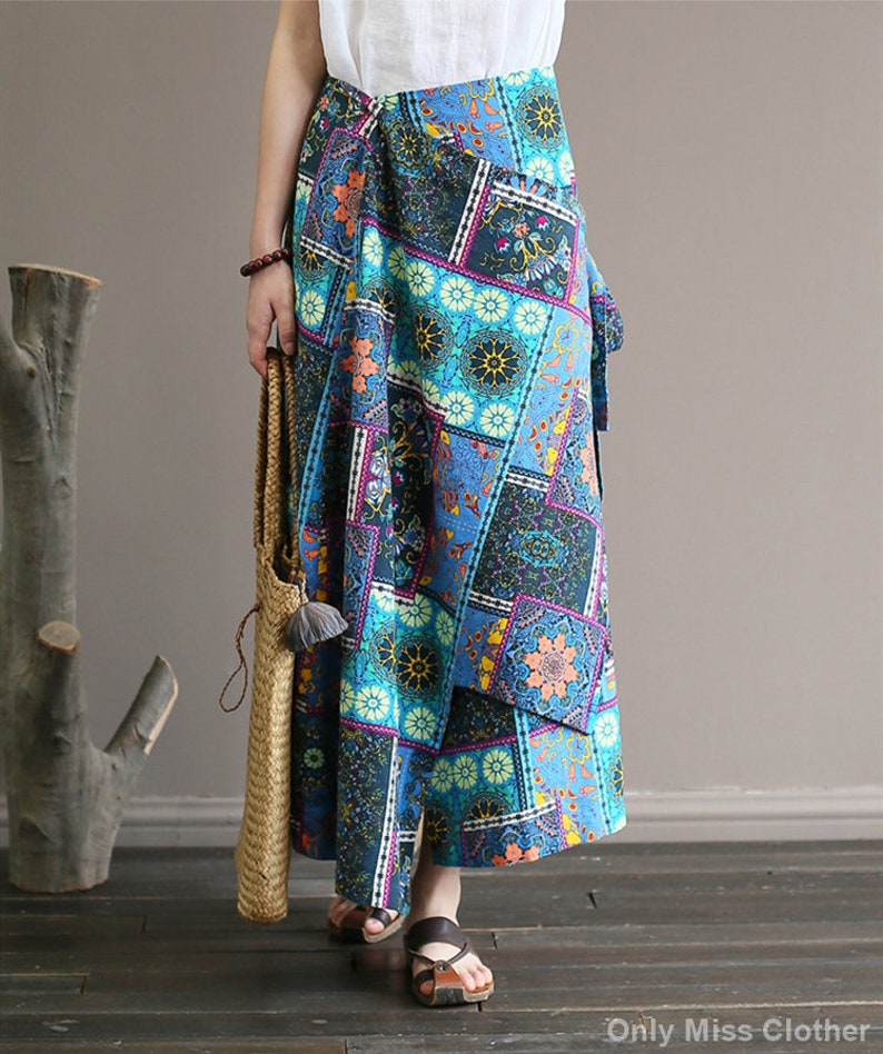 Linen Wrap Skirtwrap Skirt From Natural Linenskirts for Etsy