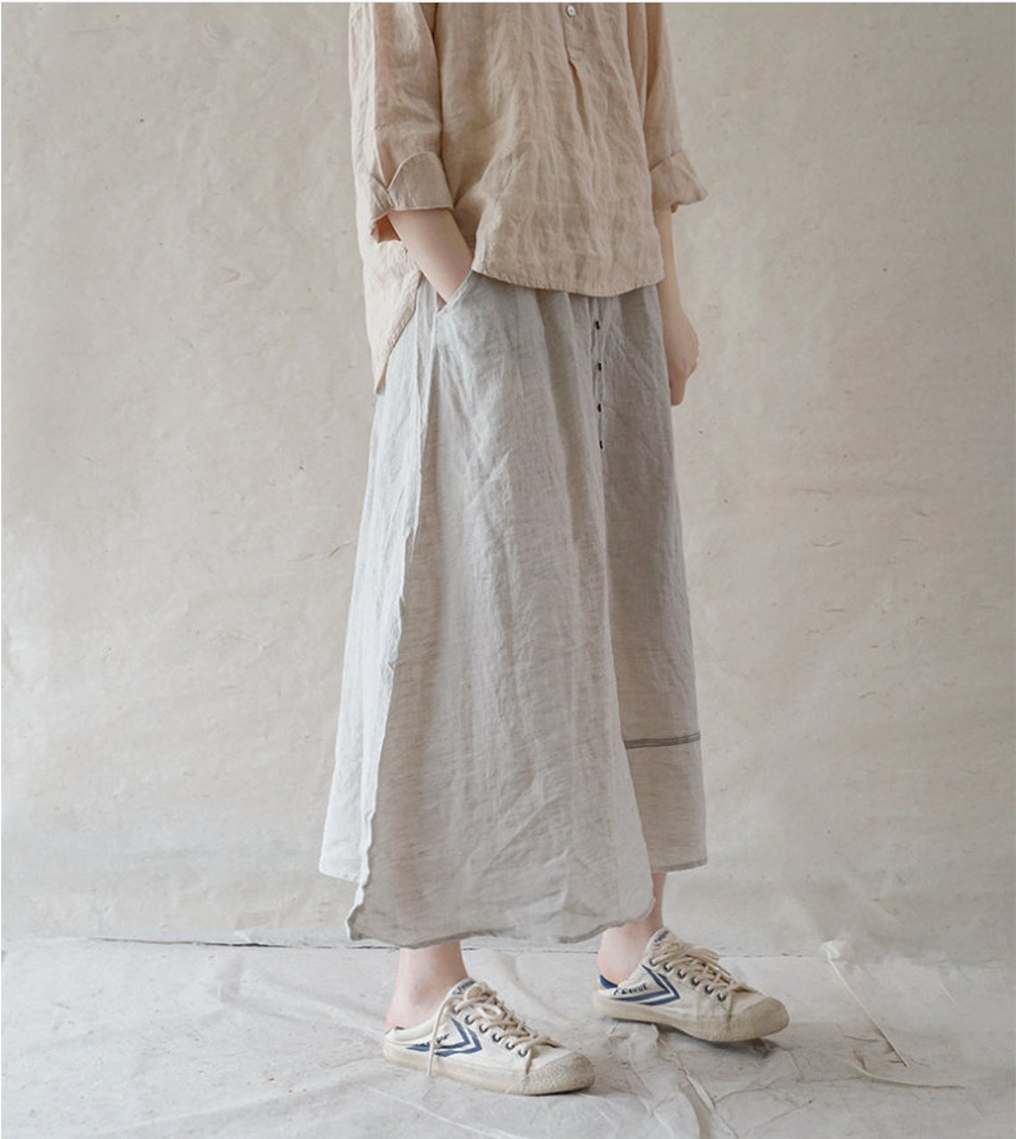 Natural Linen Skirt A Line Skirtsskirts for Womenhandmade - Etsy