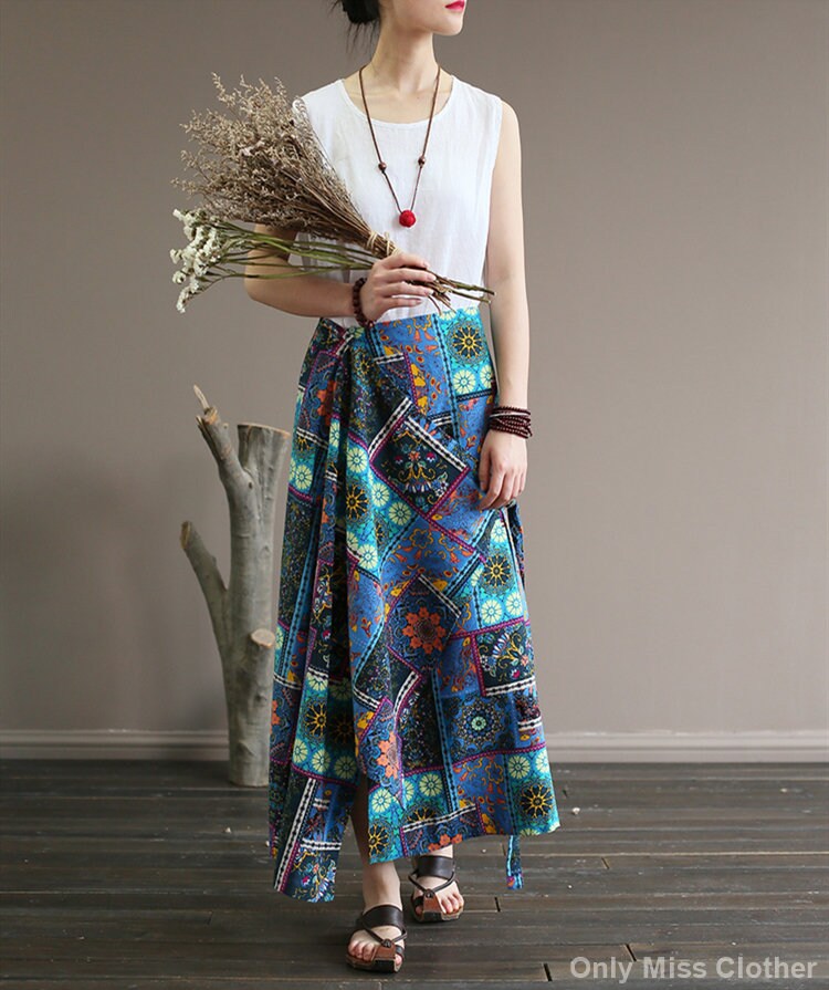 Linen Wrap Skirtwrap Skirt From Natural Linenskirts for Etsy