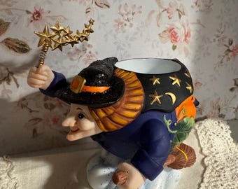 Witch Halloween Partylite votive candleholder