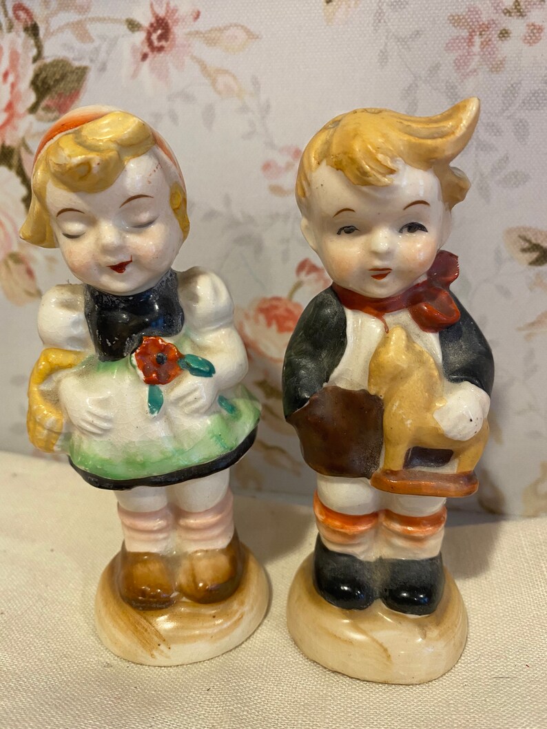 Vintage Dutch Boy and Girl Salt and Pepper Shaker Set - Etsy