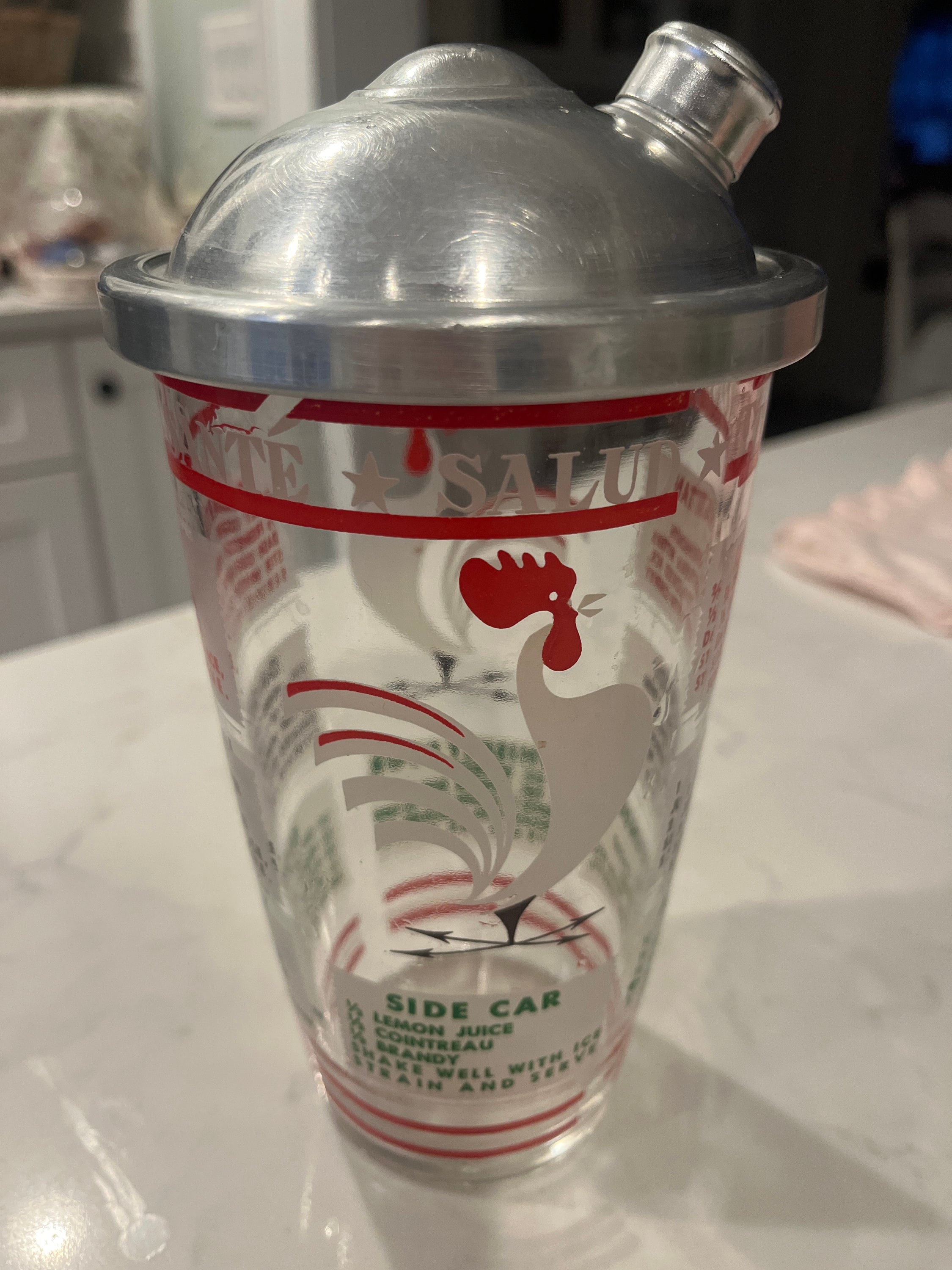 1950's Rooster Glass - Etsy