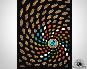 Laser Cut Om Wall Art: Multilayer Mandala SVG DXF (Digital Files)