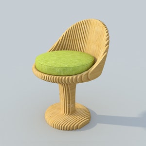 Parametric Chair Digital File Modern Chair Plan Suitable For CNC Cutting Laser Cutting Vector files DXF JPG eps svg Ai files