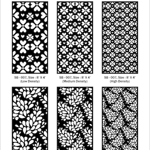 Decorative Wall Partition, Room Divider, Privacy Screen, Decorative Panel, Stencil, Wall Hanging, Laser cutting, Cnc, Plasma Files EPS, JPG image 5