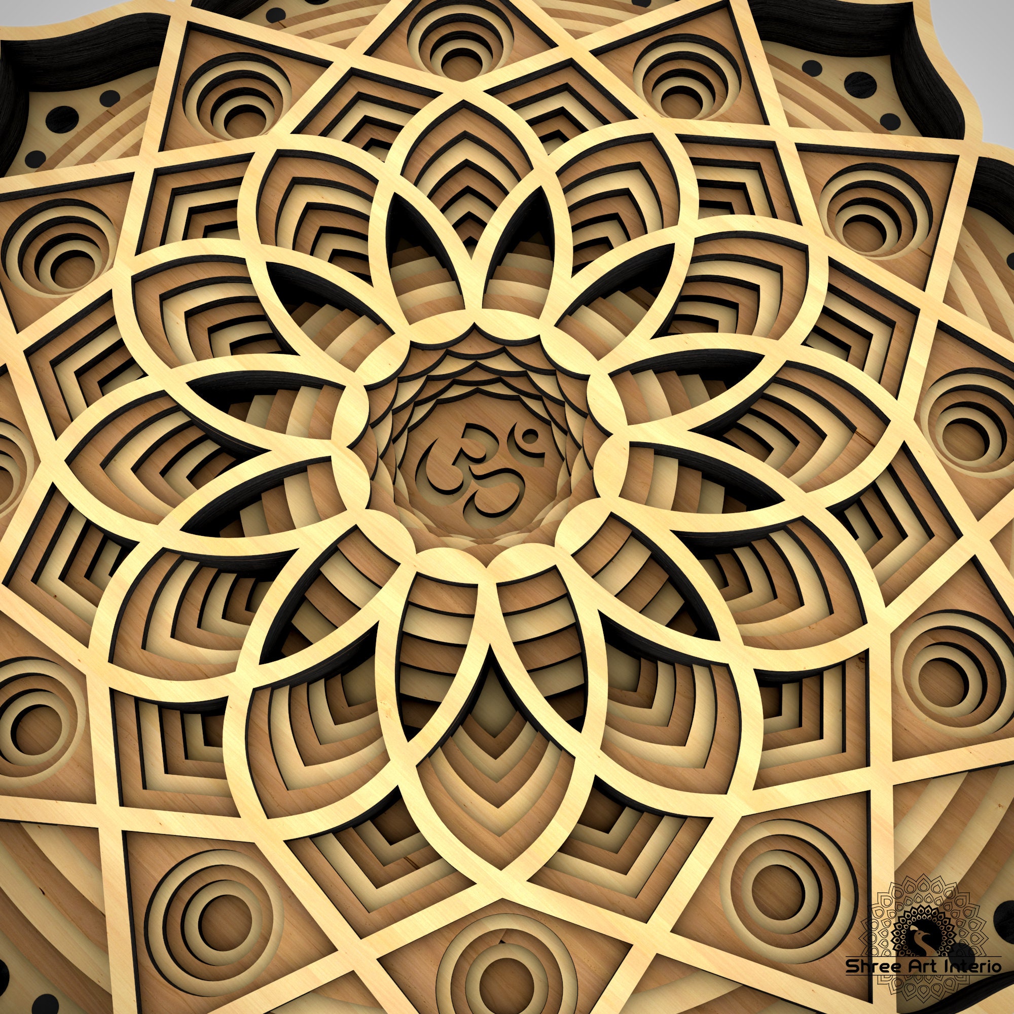 DTFMA07 Multilayer Laser Cut DXF Design File Mandala SVG - Etsy