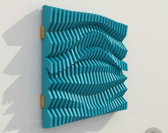 Parametric Wall 33 Small Size Unique Decorative Wave wall for your home Digital File for CNC Cutting Laser router plasma DXF SVG Ai Eps Jpg