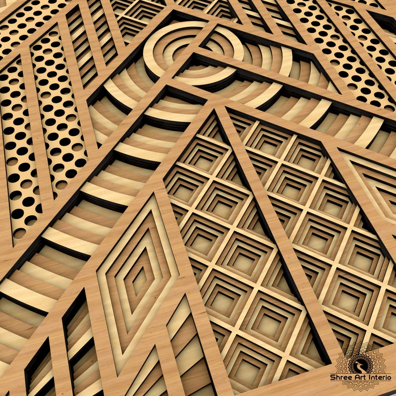 Download DTFMA04-Multilayer Laser Cut DXF design file Hanging Wall ...