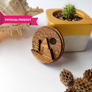 The Nature Wooden Brooch - Father&#39;s Day, Function , Gift to love, gift to groom & bride, Birthday Gift, Special Gift to someone you love