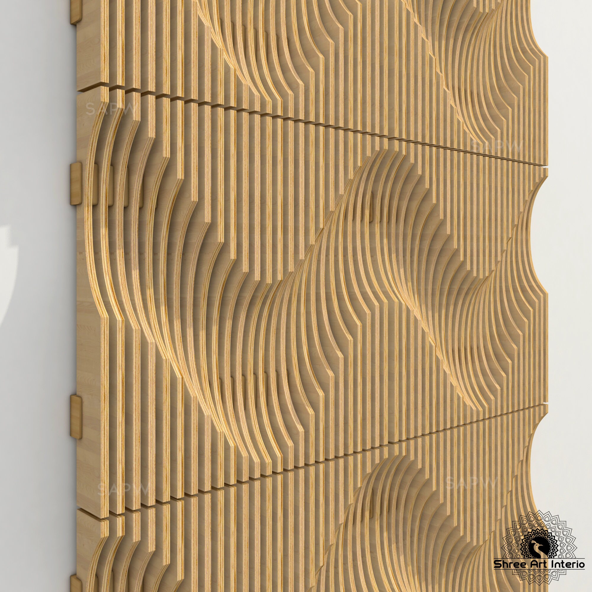 Wave Pattern Cnc Parametric Wave Wall Art, Cnc Laser Cut Files (svg, Dxf, Ai) (digital ...