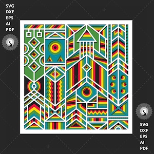 DTFMA24-Beautiful abstract Multilayer Art for Laser Cut, Wall Hanging mandala SVG DXF file, Digital plan File for laser cut, Plasma & Router