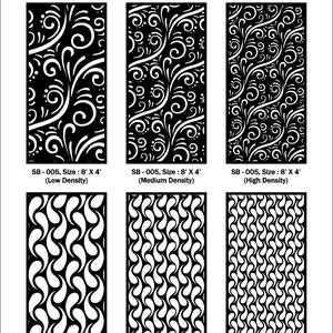 Decorative Wall Partition, Room Divider, Privacy Screen, Decorative Panel, Stencil, Wall Hanging, Laser cutting, Cnc, Plasma Files EPS, JPG image 4