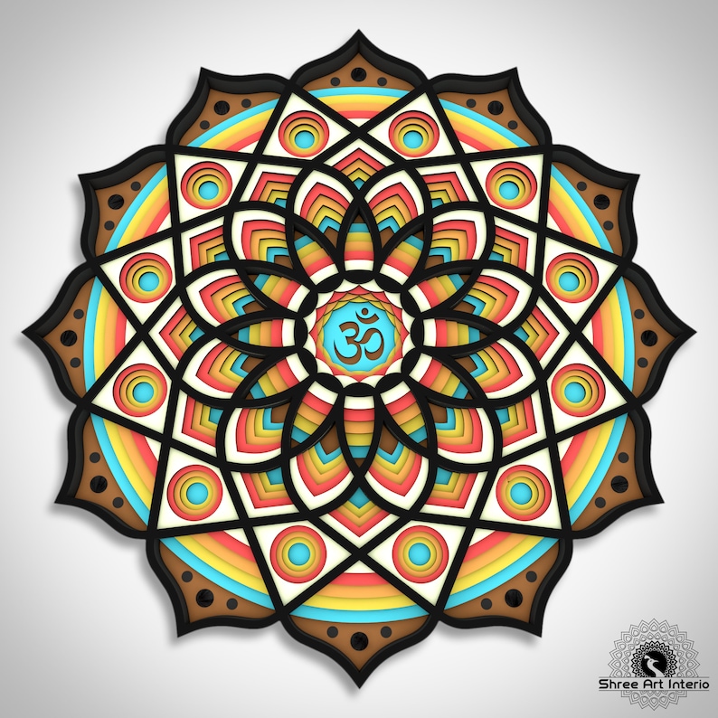 Download DTFMA07 Multilayer Laser Cut DXF design file Mandala SVG ...